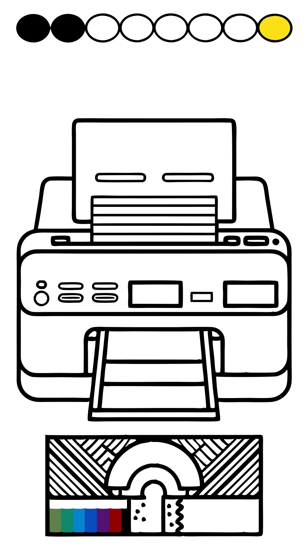 page de test de l’imprimante des couleurs PDF